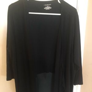 Drapey Black 3/4 Sleeve Cardigan